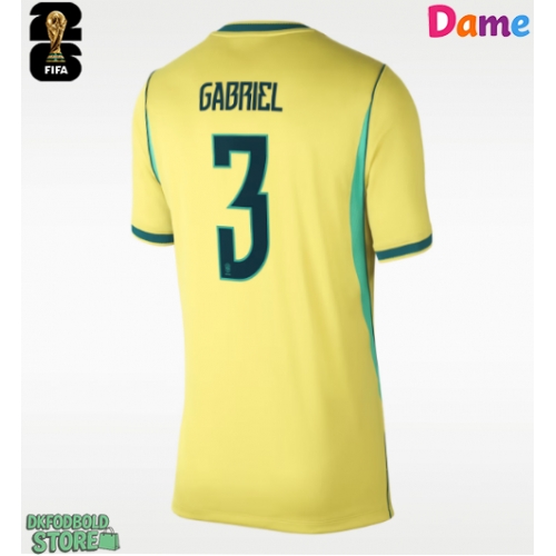 Brasilien Gabriel Magalhaes #3 Replika Hjemmebanetrøje Dame VM 2026 Kortærmet